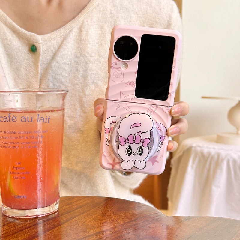 เคสโทรศัพท์แบบพับได้สําหรับ Oppo Find N3 Flip Boyang Design ทางเดินกระต่ายน้อยสร้อยข้อมือวงเล็บแม่เหล็กเคสโทรศัพท์ tpu แบบแข็ง