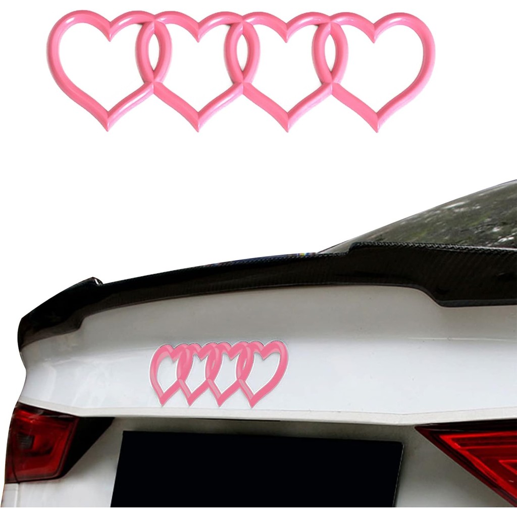 Audi 3D Badge Decal, Love Heart โลโก้ด้านหลังสัญลักษณ์,รถเปลี่ยน 3D สติกเกอร์, Fit สําหรับ Audi A3 A