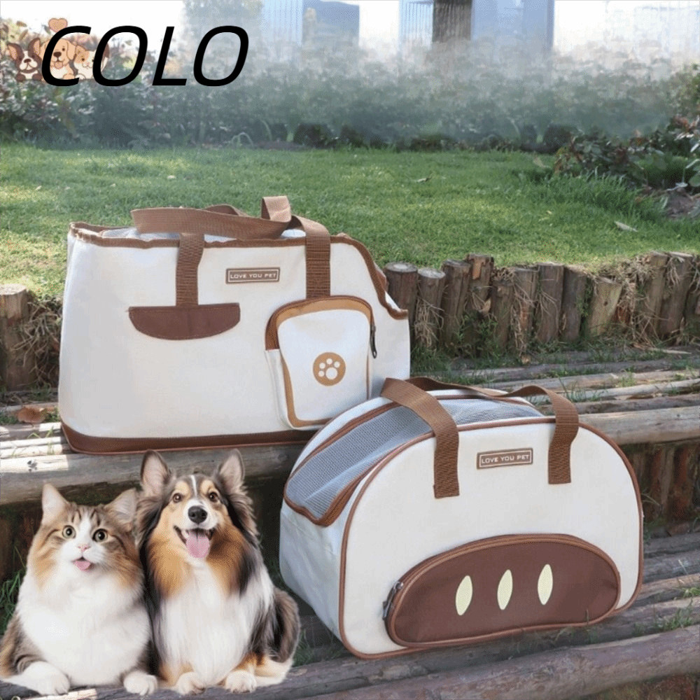 โคโล กระเป๋าถือสําหรับสัตว์เลี้ยง,กระเป๋าขนส่งแมวความจุขนาดใหญ่,ความปลอดภัยพับระบายอากาศกันน้ําสัตว์เลี้ยงกระเป๋าหิ้วเดินทา