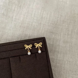 ของขวัญ ให้แฟน ต่างหูโบว์ แฟชั่น เรียบหรู เหมาะสำหรับผู้หญิงโจ๊กเกอร์
