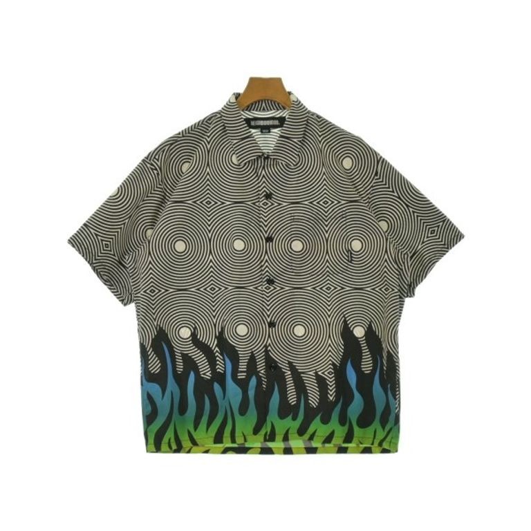 NEIGHBORHOOD neigh Shirt black White blue overall pattern Direct from Japan Secondhand