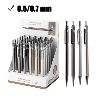 เครื่องจักรกลโลหะอย่างง่าย ดินสอ 2B ดินสอ 0.5/0.7 มม. ไส้ดินสออัตโนมัติ โรงเรียน เครื่องเขียนสำนักงาน