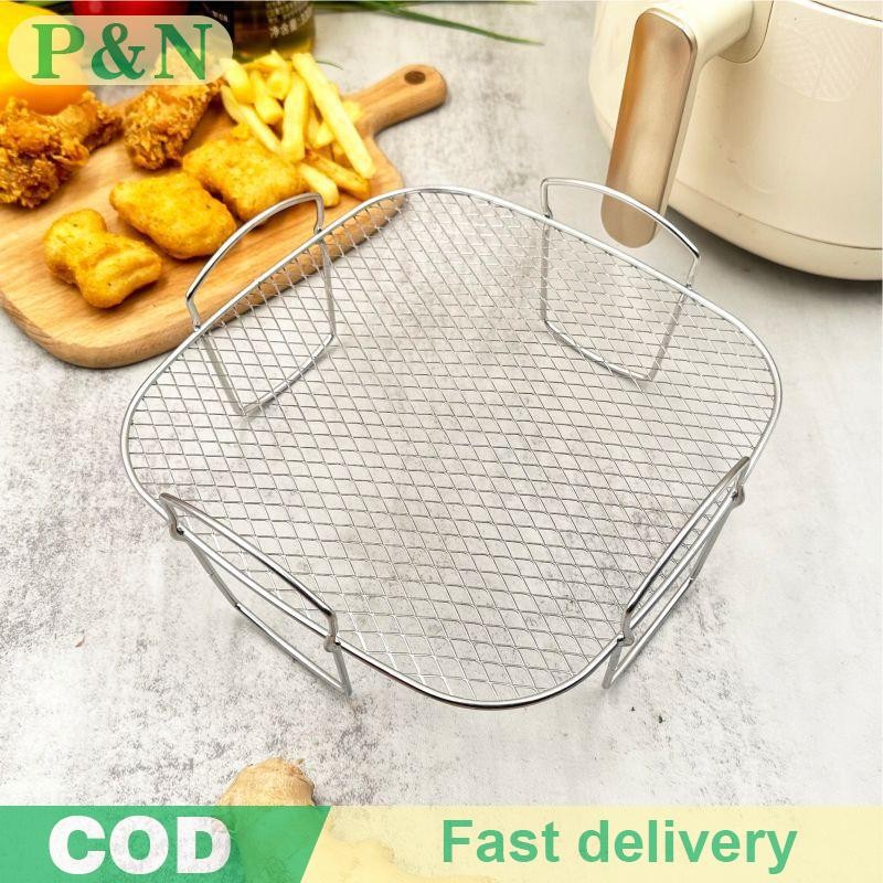 [P&N] ตะแกรงย่างมัลติฟังก์ชั่นเข้ากันได้กับ Airfryer Dehydrator ชั้นวางบาร์บีคิว Steamer ย่างเครื่องมือทําอาหารสําหรับอุปกรณ์เสริม Air Fryer [cod]