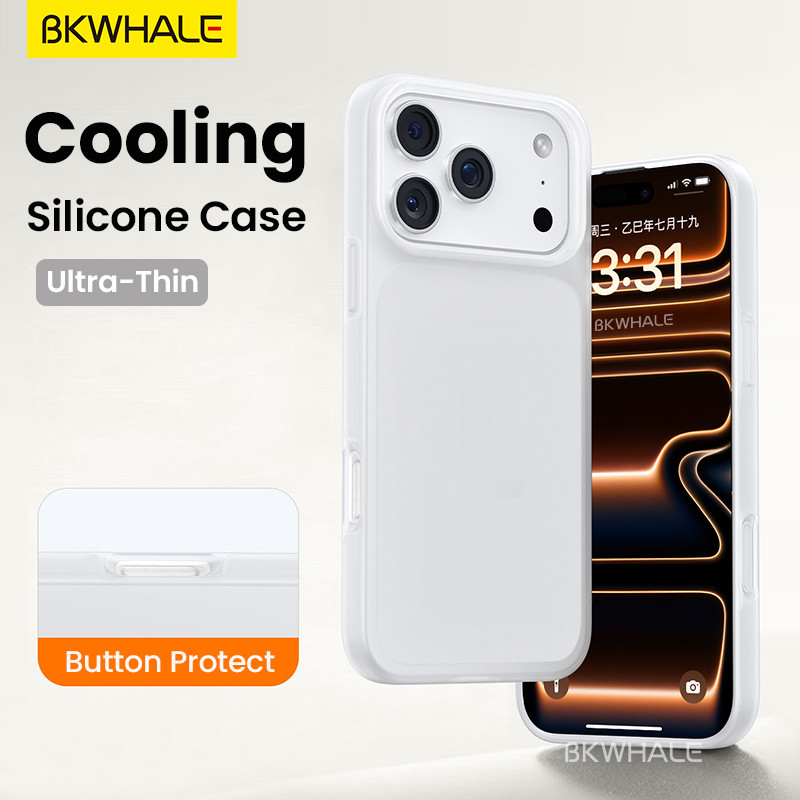 BKWHALEE กํามะหยี่ซิลิโคนเหลว Matte Clear เคสโทรศัพท์เหมาะสําหรับ iPhone 17 16 15 14 Pro Max 16 ProMax iPhone17 Air anti drop ปลอก