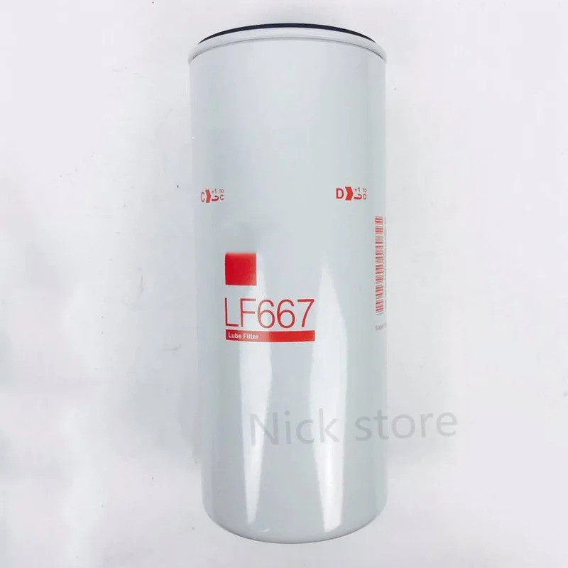 กรองน้ํามันเครื่อง LF667 สําหรับ Fleetguard Dongfeng Cummins กรองน้ํามันเครื่องเครื่องกําเนิดไฟฟ้าเค