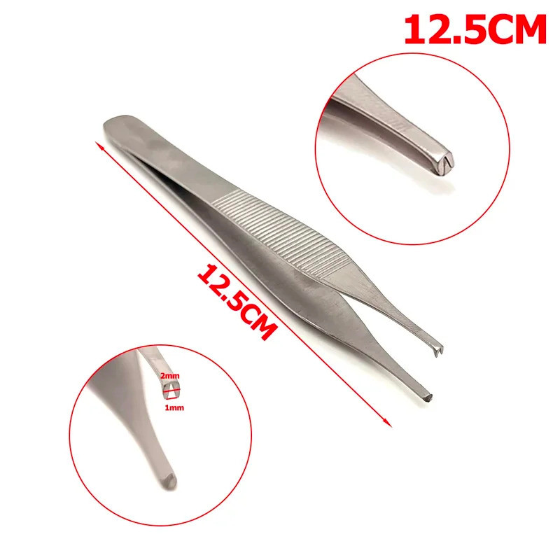 Stainless Steel Tissue Holding Forceps Tweezers Surgical Organization Forceps Medical Dressing Adson