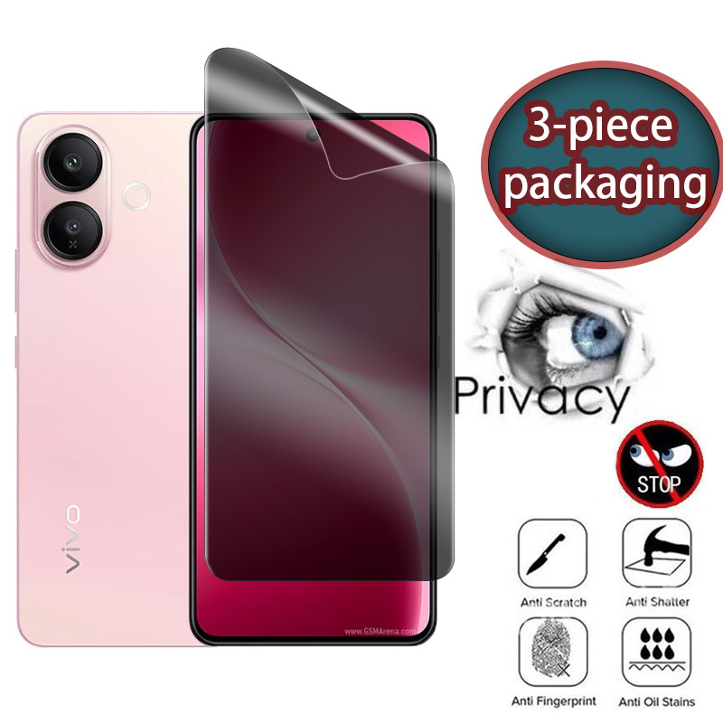 3 ชิ้นป้องกันหน้าจอสําหรับVivo V60 V60Lite V60E Lite E 4G 5Gส่วนตัวHydrogelบรรจุภัณฑ์ความเป็นส่วนตัวฟิล์มAnti-SpyไฮดรอลิกAnti Peekนุ่มคลุมทั้งหมด