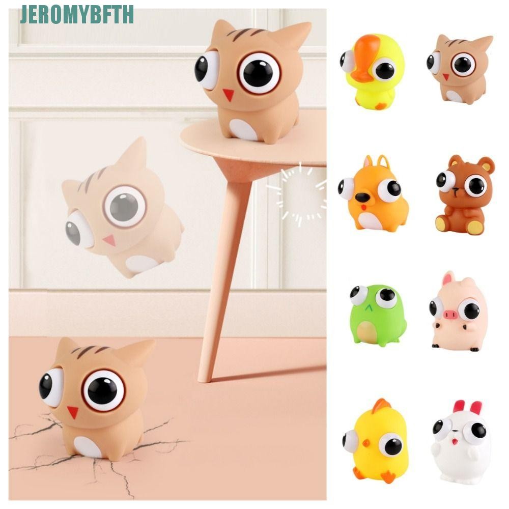 JEROMYBF Pop Eye Squeeze Sensory Toys, Soft Stretch Squeeze Rabbit Fidget Toys, Frog Slow Rebound Do