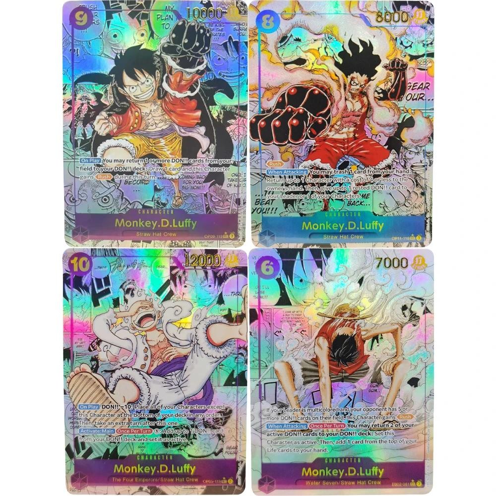 การ์ดสะสม ONE PIECE ลิง D. Luffy OP05-119 EN DIY คุณภาพสูง Self Made เกมอะนิเมะการ์ดของเล่น