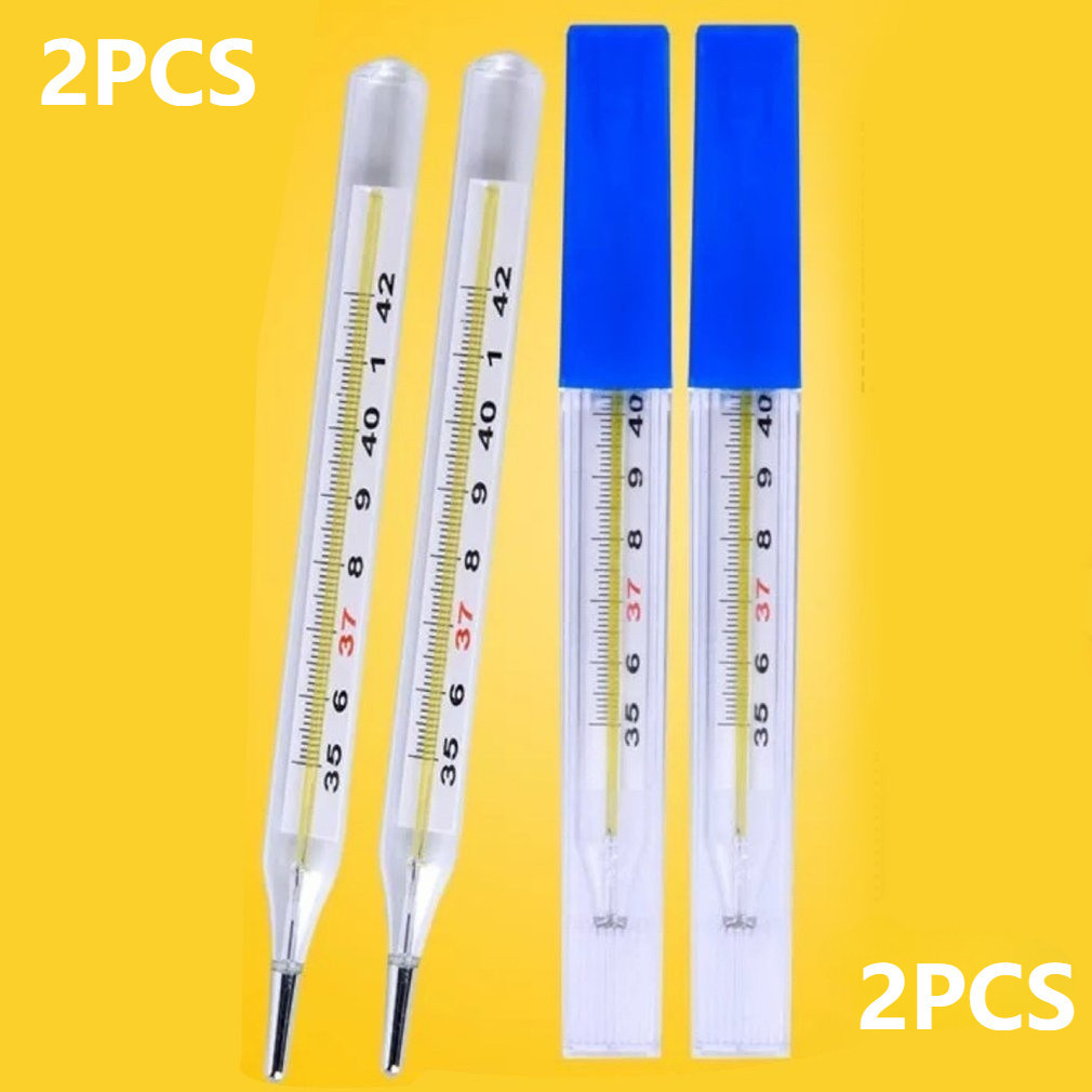 เครื่องวัดอุณหภูมิ axillary 2 ชิ้นสําหรับใช้ในบ้าน, เครื่องวัดอุณหภูมิที่ปลอดภัยสําหรับผู้ใหญ่, เครื