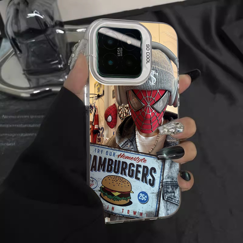 Spiderman Burger เหมาะสําหรับ iqooneo10pro + เคสโทรศัพท์สไตล์ใหม่ vivox200 ชุด iqoo13 Street สวมใส่ 