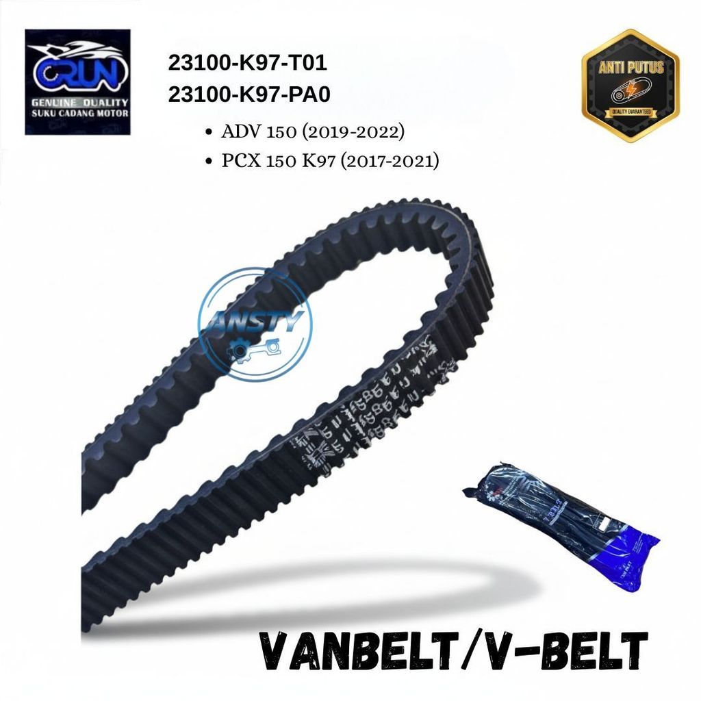 23100-K97-T01 CRUN V-Belt Honda ADV 150 Vanbelt PCX 150 K97 23100K97PA0 เข็มขัดไดรฟ์มอเตอร์