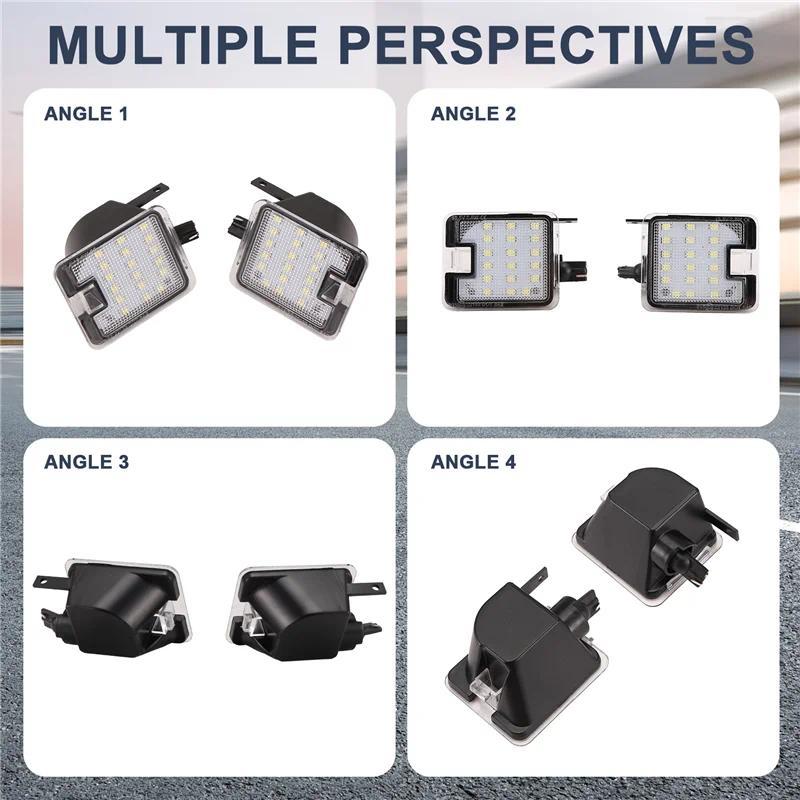 ใหม่ LED ภายใต้กระจก Puddle Light ยินดีต้อนรับสําหรับ Ford Focus 3 Kuga 2 S-Max WA6 Canbus กระจกโคมไ