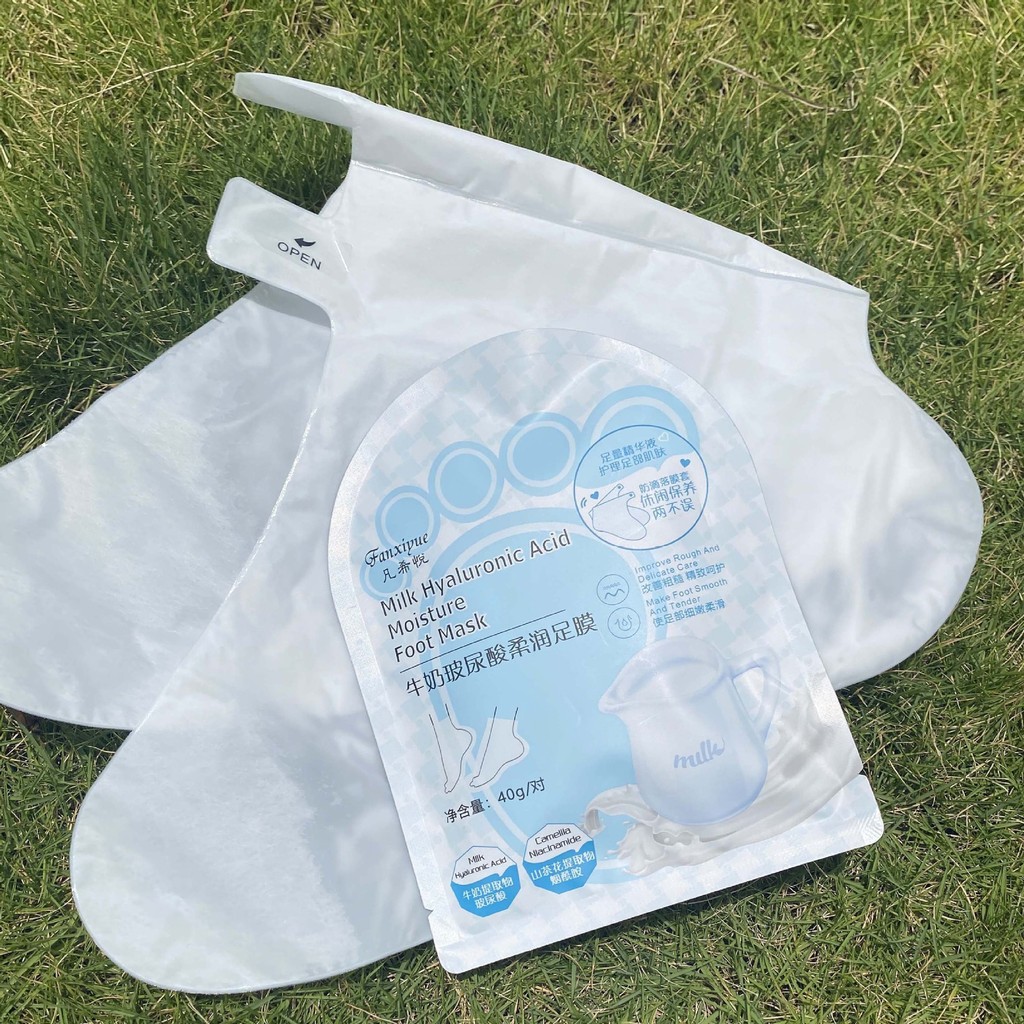 Fanxiyue Milk Hyaluronic Acid Moisturizing Foot Mask Hand Mask Exfoliating Dead Skin Whitening Moist