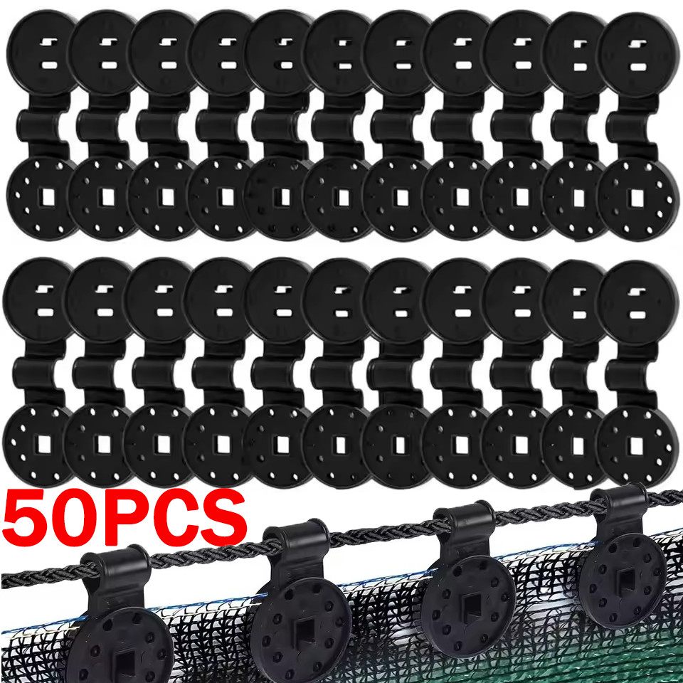 10/30/50 ชิ้นทนทานผ้าร่มเงากลมคลิปพลาสติก/สีดําผ้า Fix Clamps/Heavy Duty Lock Grip
