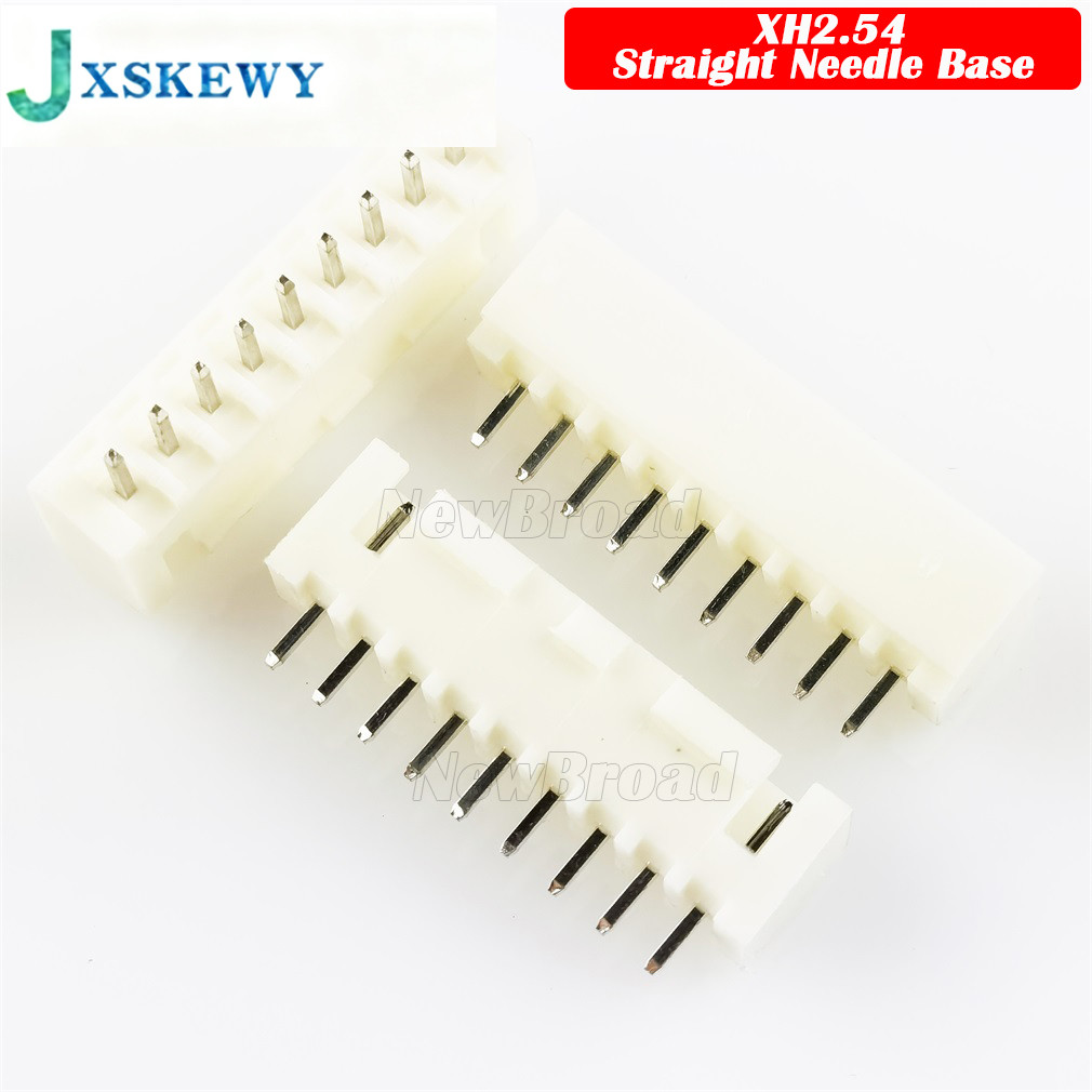 100PCS XH2.54 ฐานเข็มตรงสีขาว XH 2.54 2P 3P 4P 5P 6P 7P 8P 9P 10P 11P 12P 13P 14P 15P 16P ยางเชื่อมต