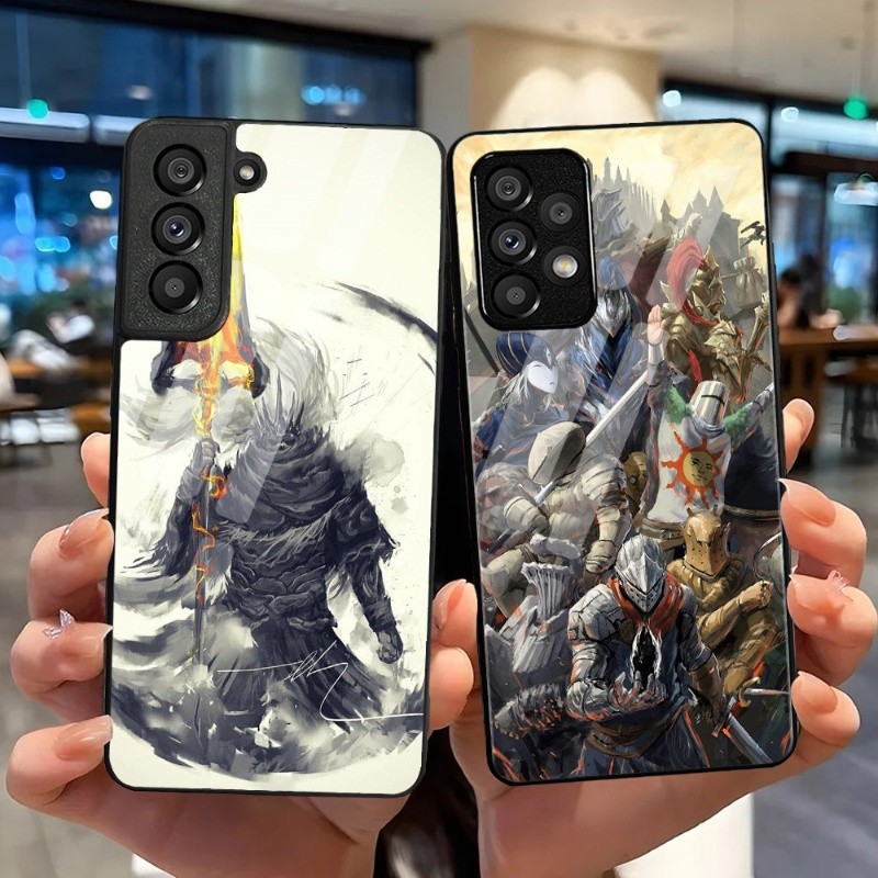 Dark Souls 01 กระจกนิรภัยเคสโทรศัพท์สําหรับ Samsung Galaxy S9 Plus S10 S10e S20 FE S20 Plus S21 S22 