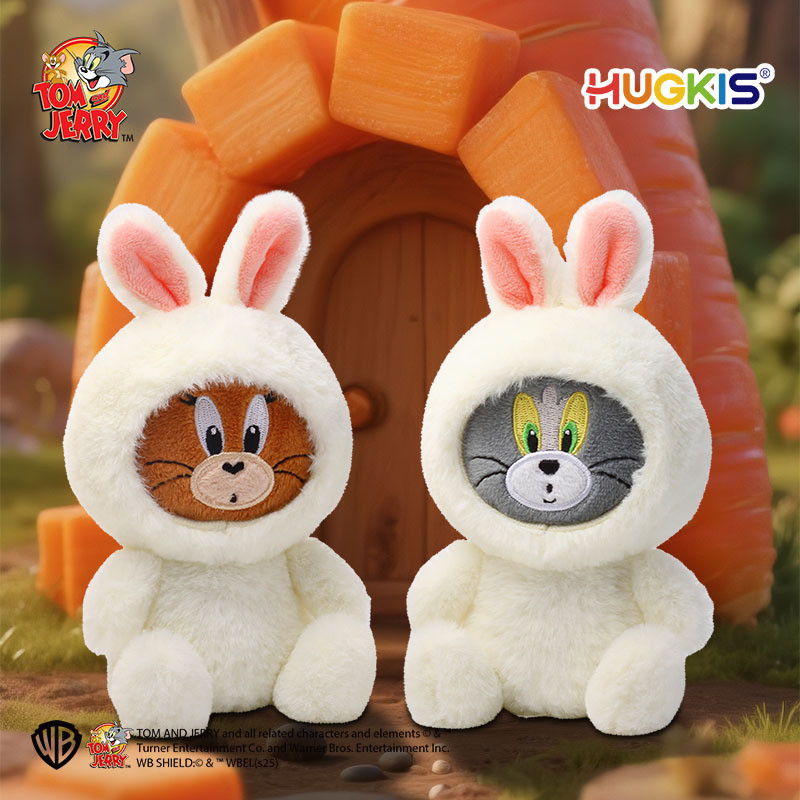 Cat and Mouse Tom Jerry Cute Play Bunny Plush Pendant Backpack Pendant