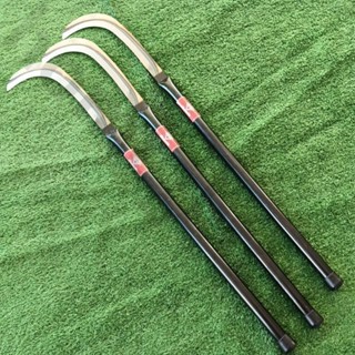 เคียวปาดตองด้ามแป๊บยาว(ตราเพชร)ทำมาจากเหล็กแมงกานีสแท้ 100%แ…