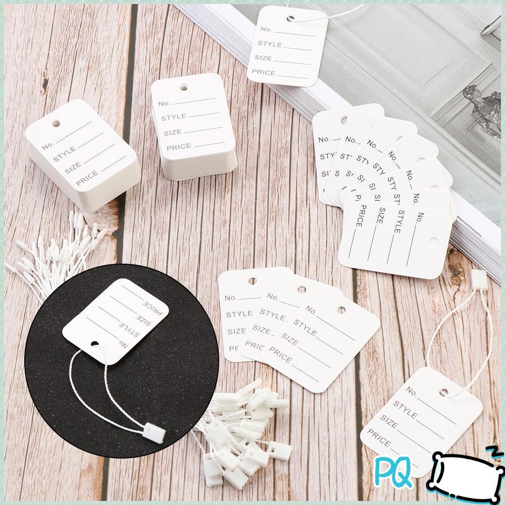 PQ 500/1000PCS ราคาแท็กอุปกรณ์เสื้อผ้าที่มีประโยชน์ขายปลีก Snap Lock Hang Tag String