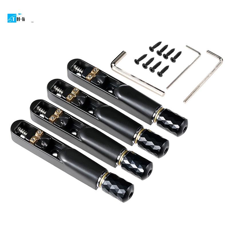 THJ4Bass Bridge สําหรับกีตาร์ไฟฟ้า 4 ชิ้น Single Tubular Fixed Bridge Replacement Part