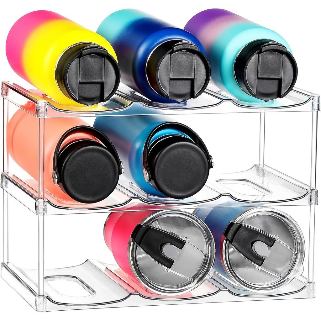 LARGER Compartment - Stackable Water Bottle Organizer Holder - for Stanley & Others' Large Tumbler -