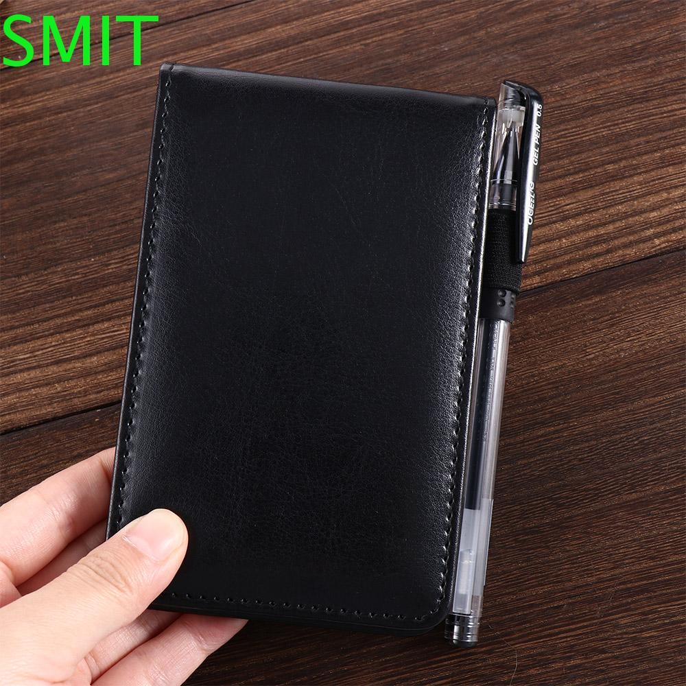 SMIT Mini Notepad สํานักงานมัลติฟังก์ชั่แผ่นบันทึกปกหนังไดอารี่ขนาดเล็ก A7 โน้ตบุ๊ค