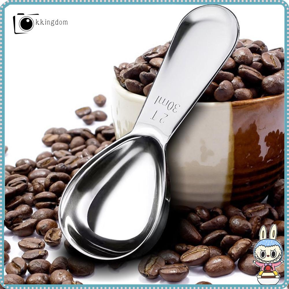 KKINGDOM ที่ตักกาแฟ, สแตนเลส 15/30ml Coffee Bean ช้อนตวง, ทนทาน 1 Tbsp หรือ 2 Tbsp Ergonomic Tablesp