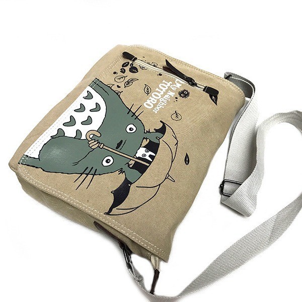 [DWP] Canvas Crossbody Bag Anime Neighbor Totoro Hand bag กระเป๋าสะพายไหล่คอสเพลย์