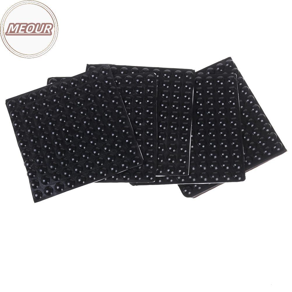 Meour 100 ชิ้นสีดํากาวตนเองยางฟุตครึ่งวงกลมกันชนแผ่นบัฟเฟอร์ประตู VN