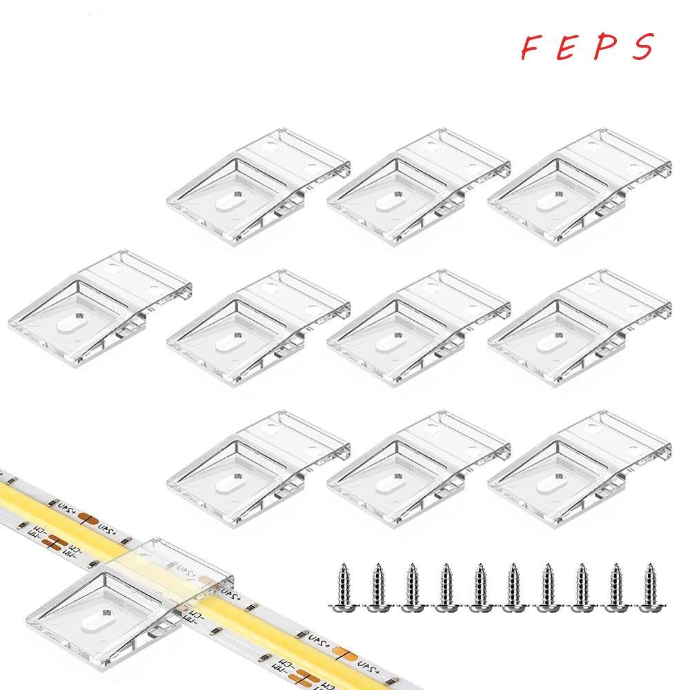 FEPS 10 มม.PCB LED Light Strip คลิป, FCOB COB SK6812 RGBW WS2812B WS2811 คลิปพร้อมสกรู, คุณภาพสูง Li