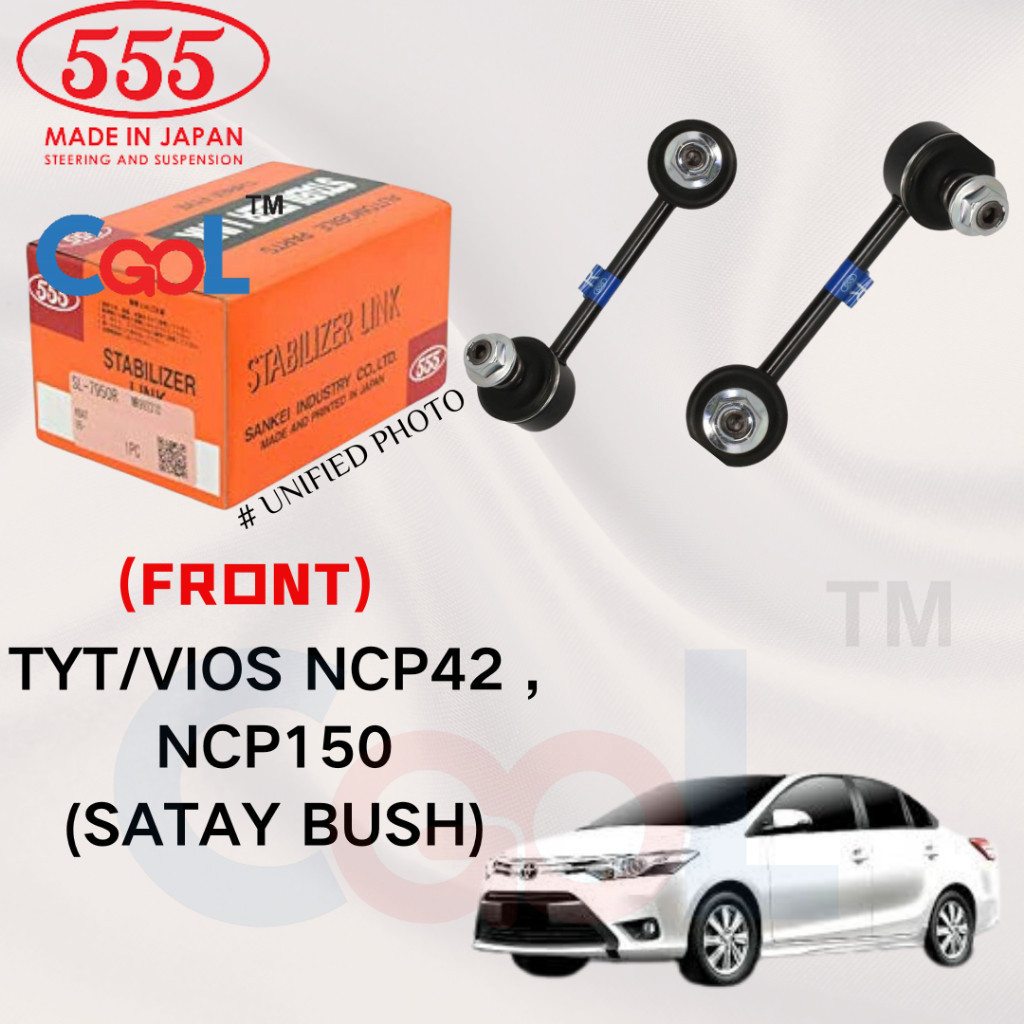 GC- TOYOTA VIOS NCP42 NCP150 (SATAY BUSH) 555 JAPAN BRAND STABILIZER LINK (FRONT 2PCS)