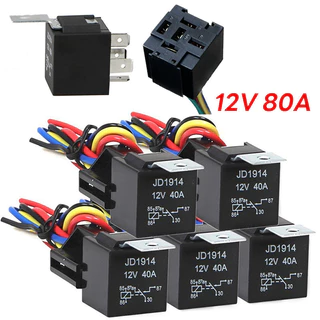 ปลั๊กรีเลย์มีสาย พร้อมรีเลย์บอส 5ขา 12v แท้ #ราคาต่อชุด ปลั๊ก+รีเลย์