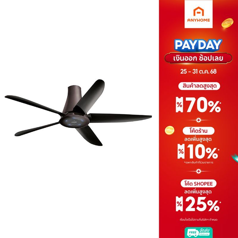 MITSUBISHI พัดลมเพดาน (รีโมท) 56 นิ้ว รุ่น C56-RA5 CY-GY สีเทา