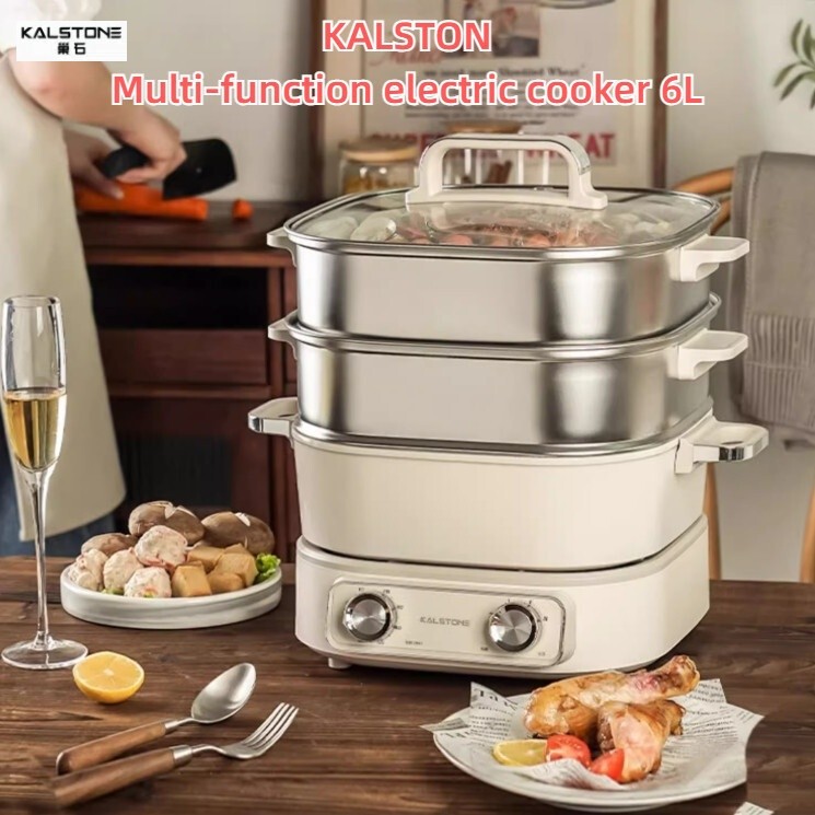 Electric Hot Pot 6L Electric Steamer N1 Electric Cooker Split Pot New Style Steaming Pot Stew Pot Ho