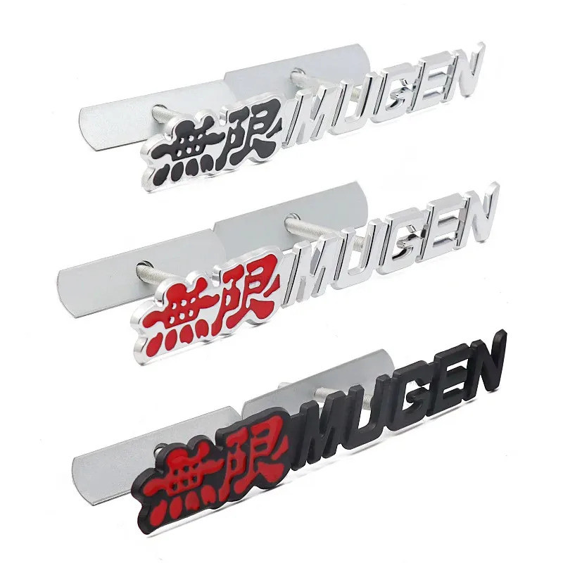 3d โลหะโลโก้ Mugen Emblem ตัวอักษรรถด้านหน้า Grill Badge สําหรับ Honda Civic Fn2 Accord Crx Crz Ep3 