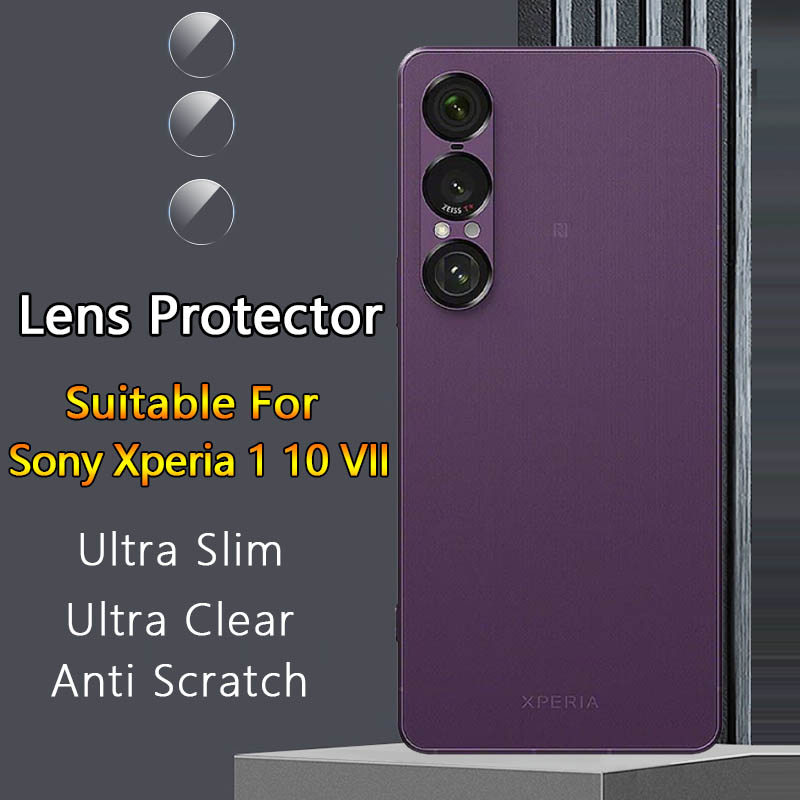 2 แพ็คตัวป้องกันเลนส์สําหรับ Sony Xperia 1 10 5 VII VI V Ultra Clear Slim Soft FET ฟิล์ม Anti Scratch กลับฝาครอบเลนส์กล้อง Guard - ไม่ใช่กระจกนิรภัย