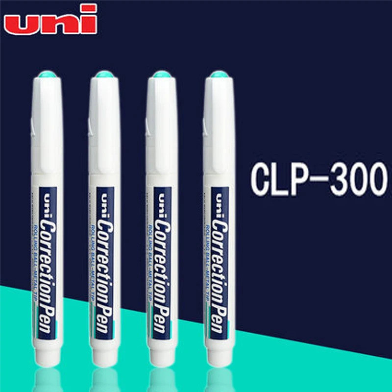 2 ชิ้น Uni Highlight ปากกาหัวเหล็กปากกาแก้ไข Clp-300 Hand-painted White Highlight ปากกานักเรียนปากกา