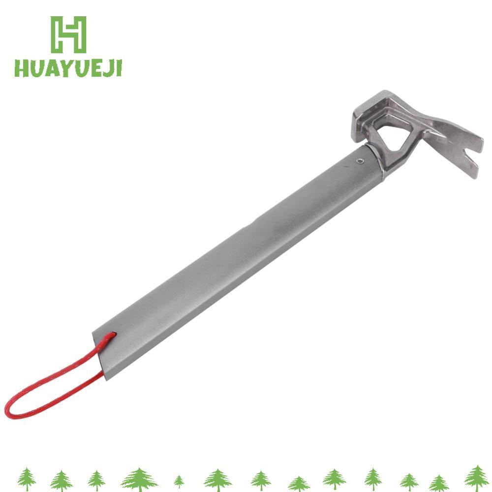 HUAYUEJI เต็นท์ Stake Hammer, Heavy Duty สีเทา Camping Hammer, ทนทานแบบพกพาอลูมิเนียม Camping Claw H