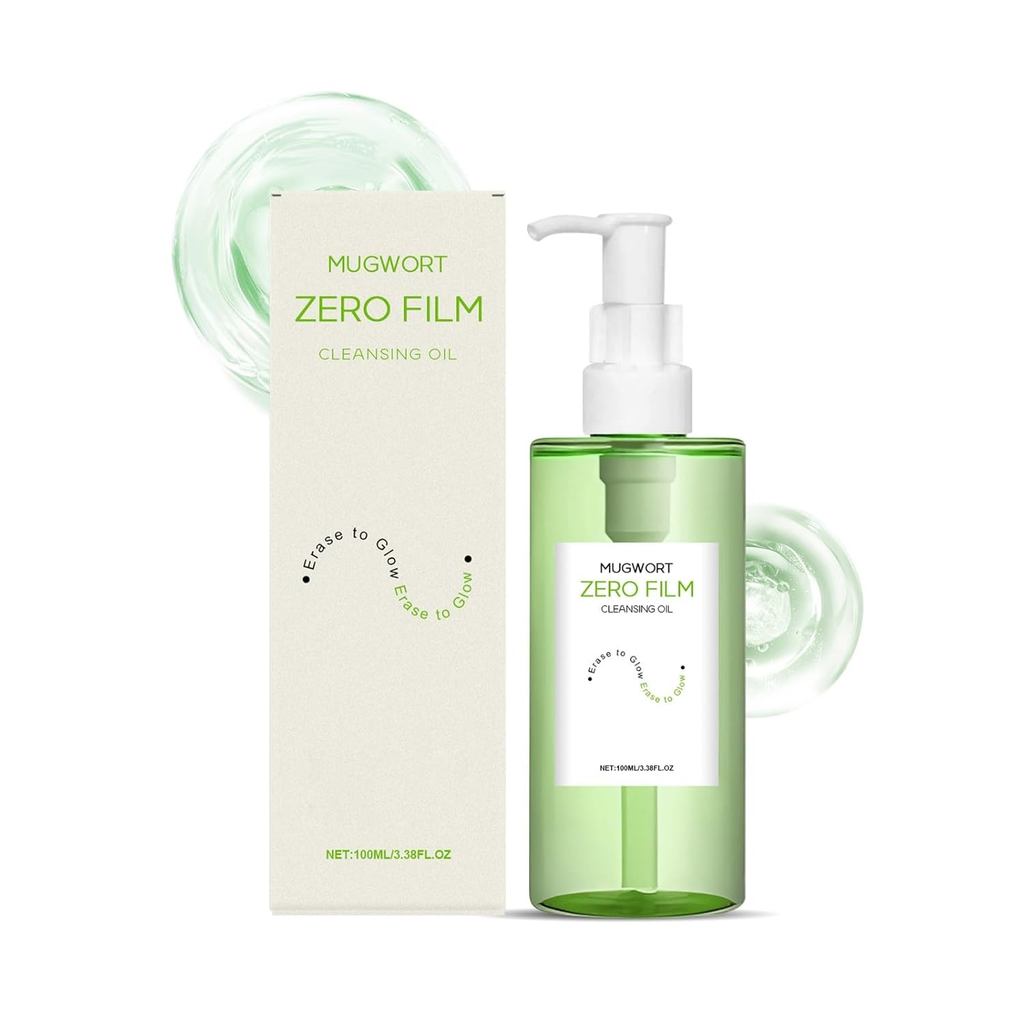 100ml Beifuß Zero Film Cleansing Oil, Tiefenreinigendes Reinigungsöl mit Weizen & Grün Herb, Täglich