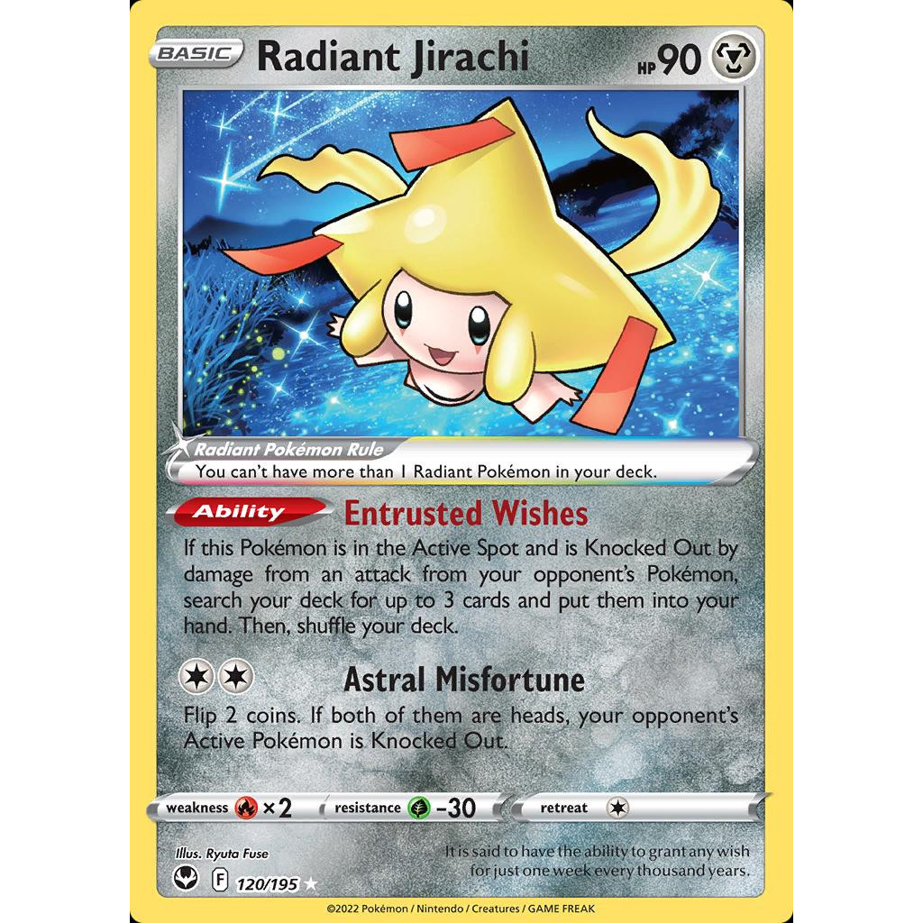 [Binder Condition] Radiant Jirachi [Holo] 120 Pokemon Silver Tempest