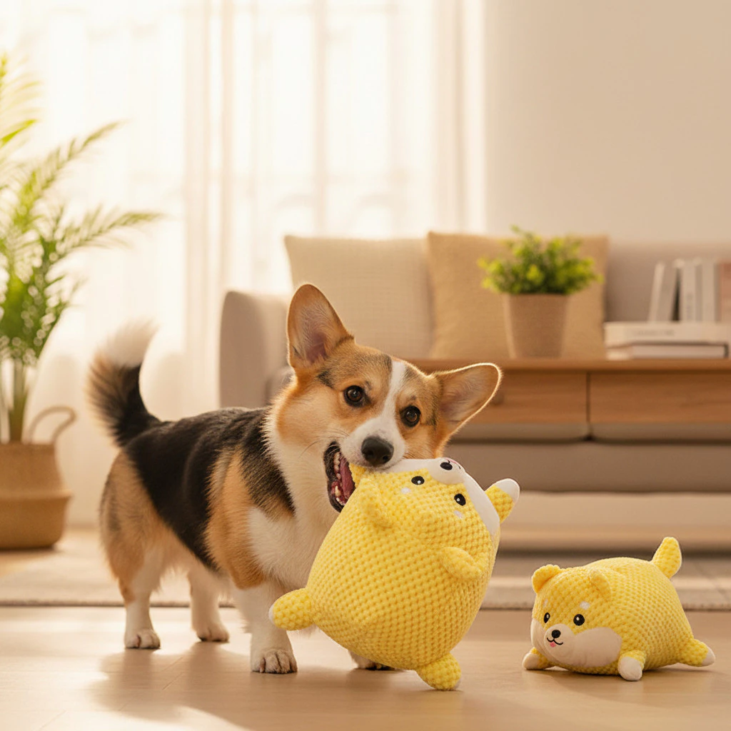 ตุ๊กตาสุนัขของเล่นมีเสียง สำหรับสุนัขขนาดกลางและใหญ่