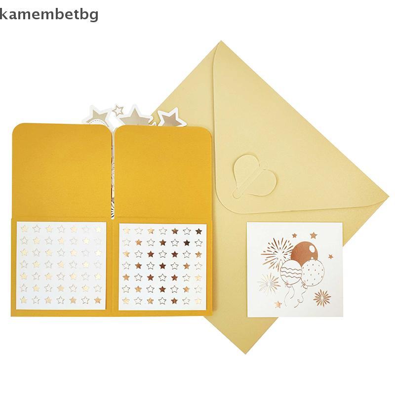 Kamembetbg การ์ดครบรอบ 50 ปี, 3D Gold Happy Anniversary Up Card พร้อมซองจดหมายสําหรับสามีภรรยาคู่ผู้