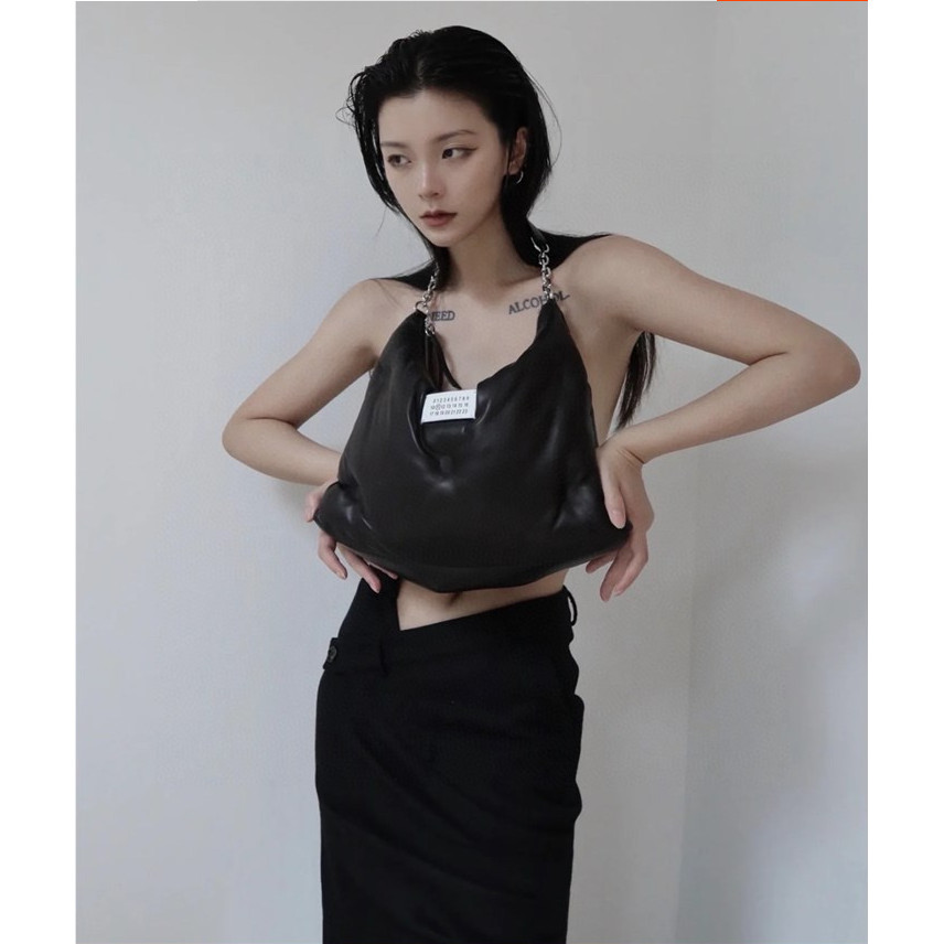 Daigou Maison Margiela Maison Margiela MM6 Cloud Bag Hobo กระเป๋าสะพายกระเป๋าใต้วงแขนกระเป๋าถือครอสบ