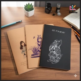 สมุดโน๊ต สมุดเย็บด้าย ปกคราฟ ปกดำ ปกน้ำตาล กระดาษมีเส้น เส้นกราฟ ขนาด A5 B5 สมุดจด สมุดเรียน สมุดบันทึก