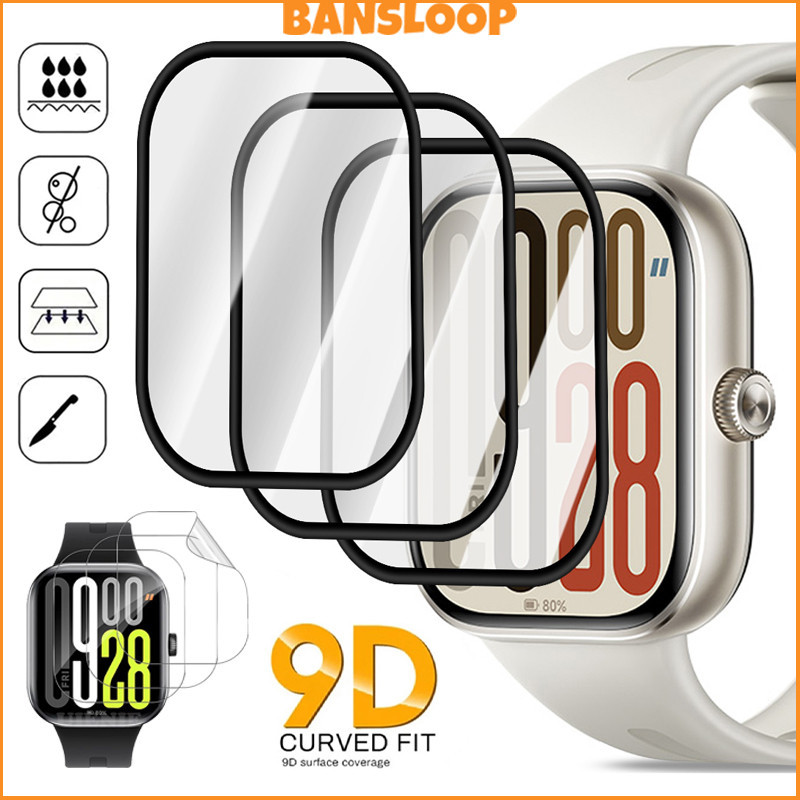 3D นิรภัยแก้ว / ฟิล์ม TPU อ่อน for Redmi Watch 5 อุปกรณ์ปกป้องหน้าจอเต็มรูปแบบ for Smartwatch Redmi Watch 5