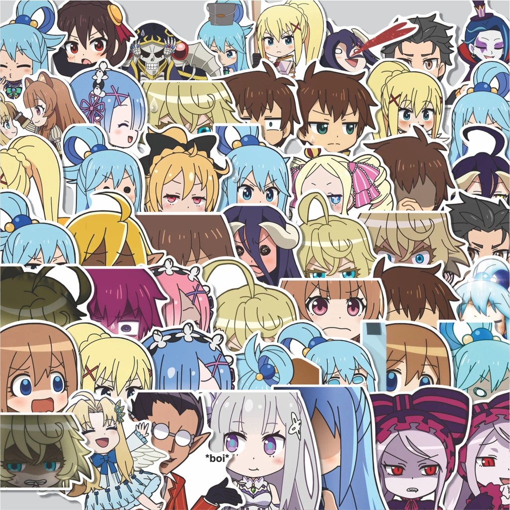 ISEKAI QUARTET Cutting Pack สติกเกอร์ 100 ชิ้น น่ารัก Cool Aesthetic Series สําหรับกระเป๋าเดินทาง วั