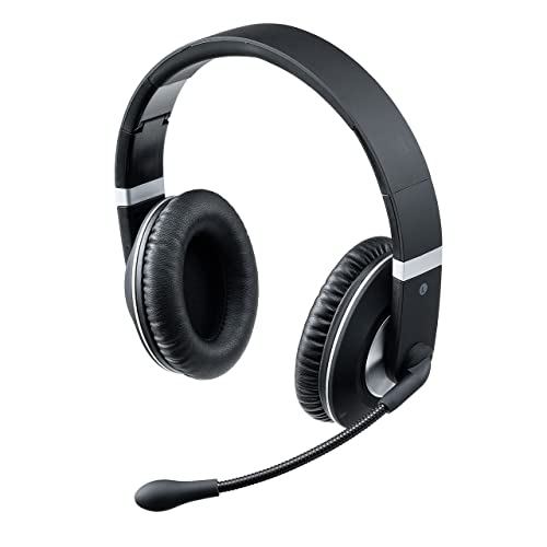 Sanwa Direct Wireless Bluetooth Headset with Unidirectional Microphone, Foldable, 3.5mm Wired Connection Compatible, for Telework and WEB Meetings, Over-Ear, Model 400-BTSH021BK