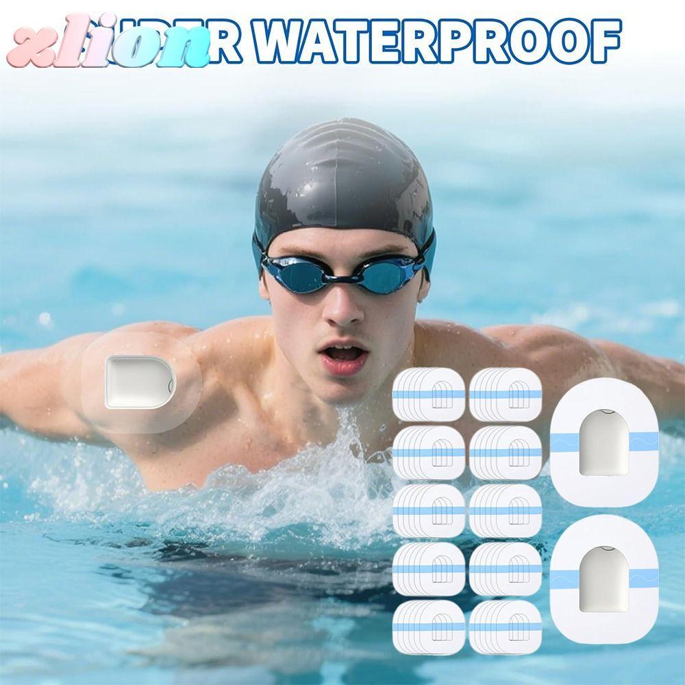 ZLION Glucose Monitor สติกเกอร์, Breathable Pre-Cut Glucose Monitor กาวแพทช์, Sweatproof กันน้ํา Hyp