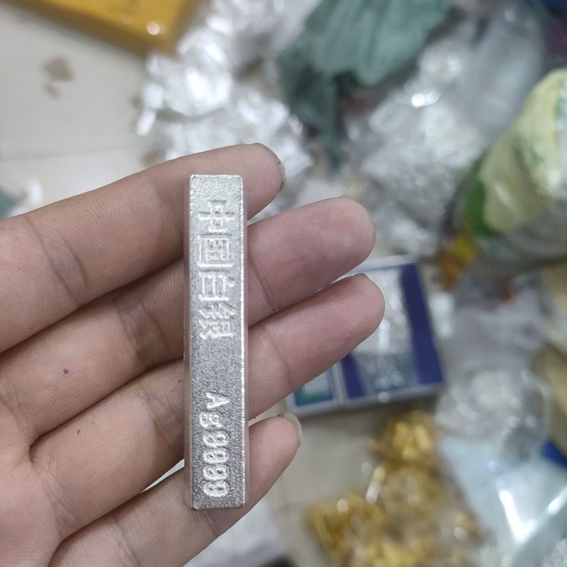 Electroplating Silver Brick Silver Bar จําลองบ้านบริษัทหัตถกรรมจอแสดงผลแฟชั่นบรรยากาศขายส่งขายปลีกเค